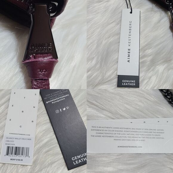 NWT|Aimee Kestenberg Delancey Oxblood Red Wallet Crossbody Bag - Picture 9 of 13